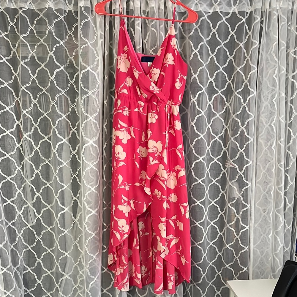 Floral Pink Sleeveless Dress